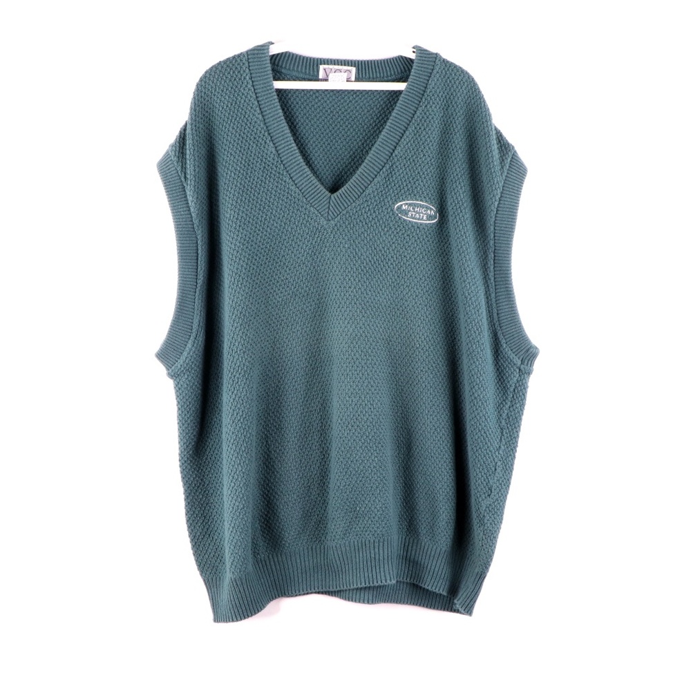 Vintage 90s Michigan State University Sweater Vest
